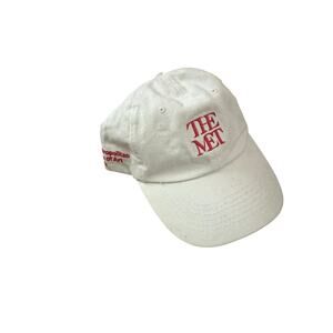 NEW THE MET Metropolitan Museum Of Art New York White Strapback Hat Cap NWOT